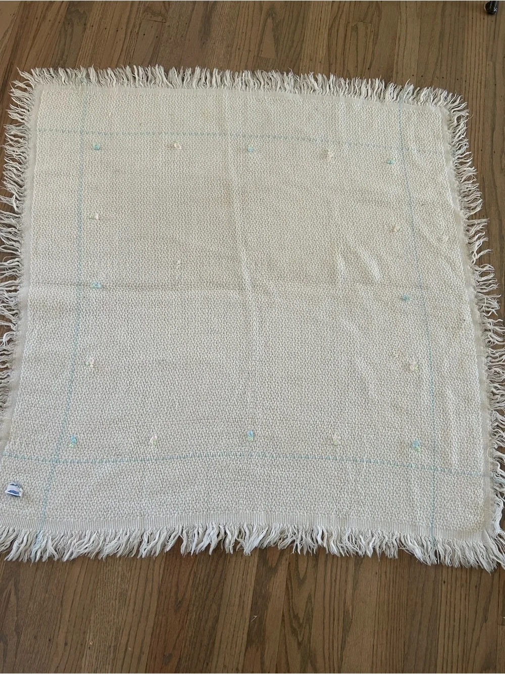 Vintage Made in Japan Rosebud Baby Blanket